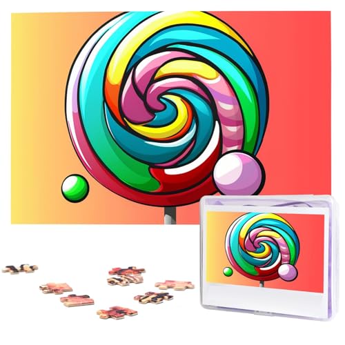 1000-teiliges Puzzle für Erwachsene, herausforderndes Puzzle für Spielabende, Lutscher-Holzpuzzle, fertige Größe 74,9 x 50 cm von NBCCDVSH