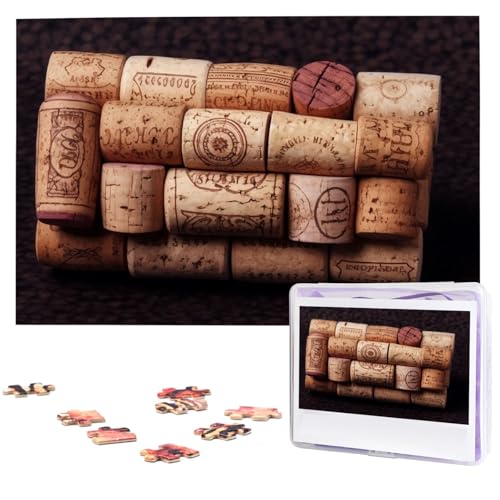 1000-teiliges Puzzle für Erwachsene, herausforderndes Puzzle für Spielabende, Weinkork, Holzpuzzle, fertige Größe 74,9 x 50 cm von NBCCDVSH