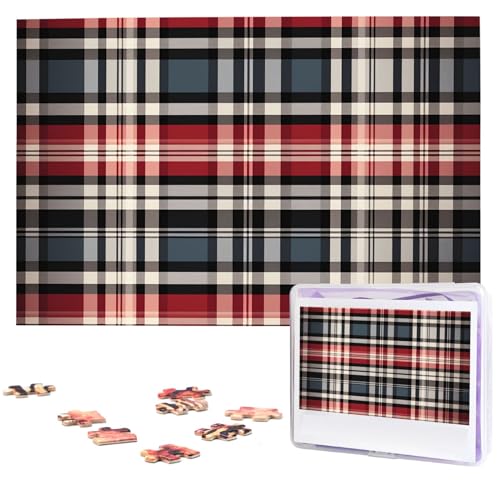 1000-teiliges Puzzle für Erwachsene, herausforderndes Puzzle für Spielabende, altes kariertes Holzpuzzle, fertige Größe 74,9 x 50 cm von NBCCDVSH