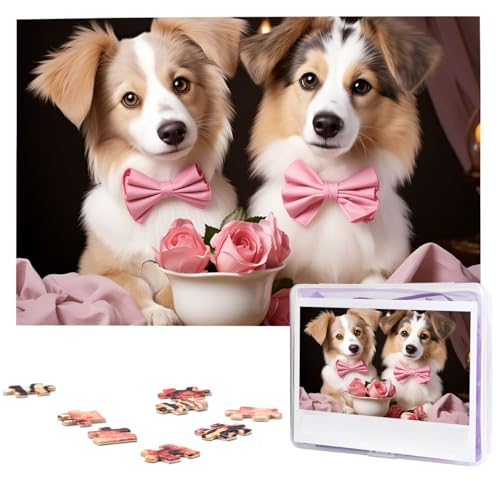 1000-teiliges Puzzle für Erwachsene, herausforderndes Puzzle für Spielabende, romantisches Liebespaar, Hund, Holzpuzzle, fertige Größe 74,9 x 50 cm 1000-teiliges Puzzle für Erwachsene, herausforderndes Puzzle für Spielabende, romantisches Liebespaar, Hund, Holzpuzzle, fertige Größe 74,9 x 50 cm von NBCCDVSH