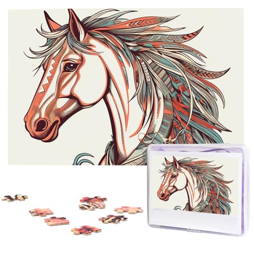 1000-teiliges Puzzle für Erwachsene, herausforderndes Puzzle für Spieleabende, Amor-Pfeil, Liebespferd, Holzpuzzle, fertige Größe 74,9 x 50 cm 1000-teiliges Puzzle für Erwachsene, herausforderndes Puzzle für Spieleabende, Amor-Pfeil, Liebespferd, Holzpuzzle, fertige Größe 74,9 x 50 cm von NBCCDVSH