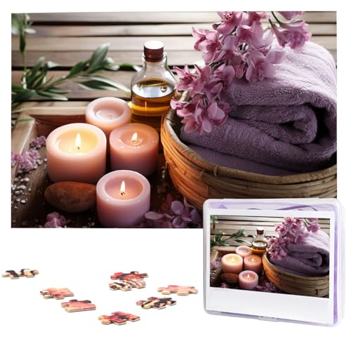 1000-teiliges Puzzle für Erwachsene, herausforderndes Puzzle für Spieleabende, Aromatherapie, Spa, Holzpuzzle, fertige Größe 74,9 x 50 cm von NBCCDVSH