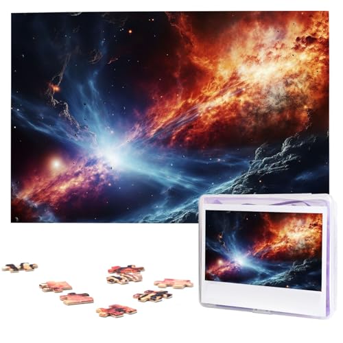1000-teiliges Puzzle für Erwachsene, herausforderndes Puzzle für Spieleabende, Weltraum, Sterne, Holzpuzzle, personalisierbar, individuelle Holzpuzzles für Familie, Bildpuzzles, fertige Größe 74,9 x von NBCCDVSH