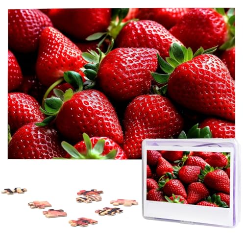 1000-teiliges Puzzle für Erwachsene, herausforderndes Puzzle für Spieleabende, frische Erdbeeren, Holzpuzzle, personalisierbar, individuelle Holzpuzzles für Familie, Bilderpuzzles, fertige Größe 74,9 1000-teiliges Puzzle für Erwachsene, herausforderndes Puzzle für Spieleabende, frische Erdbeeren, Holzpuzzle, personalisierbar, individuelle Holzpuzzles für Familie, Bilderpuzzles, fertige Größe 74,9 von NBCCDVSH
