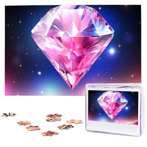 1000-teiliges Puzzle für Erwachsene, herausforderndes Puzzle für Spieleabende, hübsches Diamant-Holzpuzzle, fertige Größe 74,9 x 50 cm von NBCCDVSH