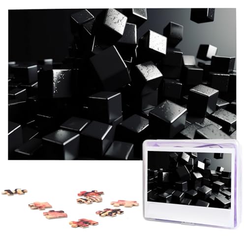 1000-teiliges Puzzle für Erwachsene, herausforderndes Puzzle für Spieleabende, schwarze Würfel, Holzpuzzle, personalisierbar, individuelle Holzpuzzles für Familie, Bildpuzzles, fertige Größe 74,9 x 50 1000-teiliges Puzzle für Erwachsene, herausforderndes Puzzle für Spieleabende, schwarze Würfel, Holzpuzzle, personalisierbar, individuelle Holzpuzzles für Familie, Bildpuzzles, fertige Größe 74,9 x 50 von NBCCDVSH