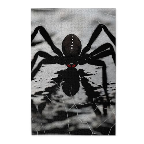1000-teiliges Puzzle für Erwachsene, herausforderndes Puzzlespiel für Spieleabende, schwarzes Spinnenholzpuzzle, personalisiertes Holzpuzzle für Familie, fertige Größe 1000-teiliges Puzzle für Erwachsene, herausforderndes Puzzlespiel für Spieleabende, schwarzes Spinnenholzpuzzle, personalisiertes Holzpuzzle für Familie, fertige Größe von NBCCDVSH
