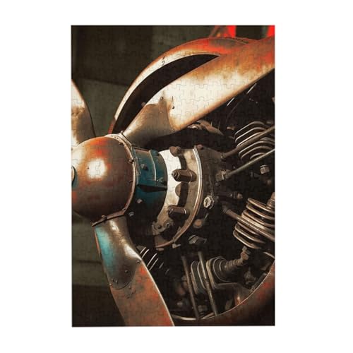 300-teiliges Puzzle für Erwachsene, anspruchsvolle Puzzles für Spielabende, Vintage-Flugzeug, Propeller, Holzpuzzles, personalisierbar, Holzbild, Puzzle für Familie, fertige Größe 25,9 x 38,1 cm 300-teiliges Puzzle für Erwachsene, anspruchsvolle Puzzles für Spielabende, Vintage-Flugzeug, Propeller, Holzpuzzles, personalisierbar, Holzbild, Puzzle für Familie, fertige Größe 25,9 x 38,1 cm von NBCCDVSH
