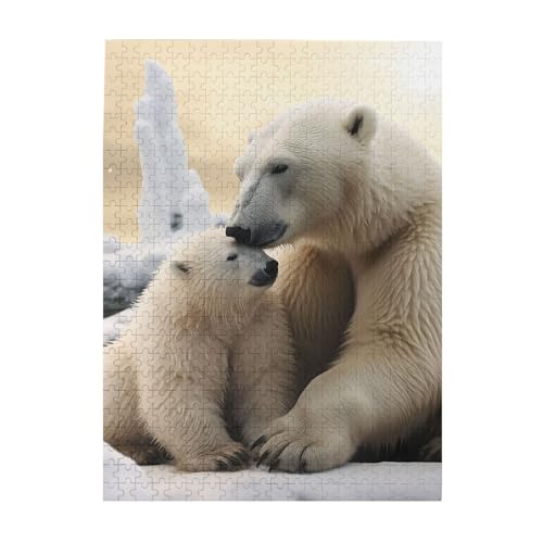 500-teiliges Puzzle für Erwachsene, herausforderndes Puzzle für Spielabende, Eisbär, Liebe, Holzpuzzle, fertige Größe 38,1 x 51,8 cm 500-teiliges Puzzle für Erwachsene, herausforderndes Puzzle für Spielabende, Eisbär, Liebe, Holzpuzzle, fertige Größe 38,1 x 51,8 cm von NBCCDVSH