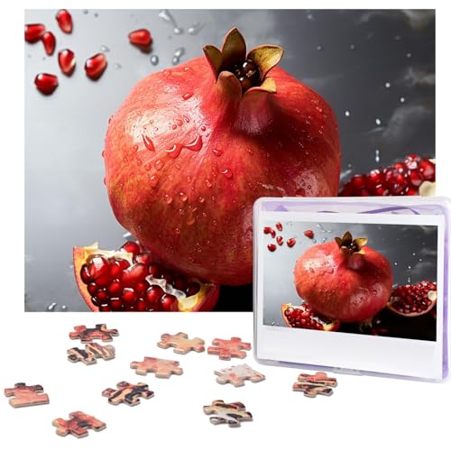 500-teiliges Puzzle für Erwachsene, herausforderndes Puzzle für Spielabende, Granatapfel-Holzpuzzle, personalisierbar, Holzpuzzle für Familie, Bilderpuzzle, fertige Größe 38,1 x 51,8 cm von NBCCDVSH
