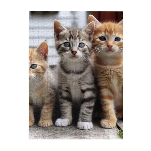 500-teiliges Puzzle für Erwachsene, herausforderndes Puzzle für Spielabende, Kätzchen, Familie, Katzen, Holzpuzzle, fertige Größe 38,1 x 51,8 cm 500-teiliges Puzzle für Erwachsene, herausforderndes Puzzle für Spielabende, Kätzchen, Familie, Katzen, Holzpuzzle, fertige Größe 38,1 x 51,8 cm von NBCCDVSH