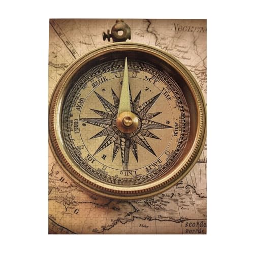 500-teiliges Puzzle für Erwachsene, herausforderndes Puzzle für Spielabende, Kompass-Navigation, Holzpuzzle, fertige Größe 38,1 x 51,8 cm 500-teiliges Puzzle für Erwachsene, herausforderndes Puzzle für Spielabende, Kompass-Navigation, Holzpuzzle, fertige Größe 38,1 x 51,8 cm von NBCCDVSH