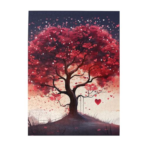 500-teiliges Puzzle für Erwachsene, herausforderndes Puzzle für Spielabende, Liebesbaum, Holzpuzzle, fertige Größe 38,1 x 51,8 cm 500-teiliges Puzzle für Erwachsene, herausforderndes Puzzle für Spielabende, Liebesbaum, Holzpuzzle, fertige Größe 38,1 x 51,8 cm von NBCCDVSH