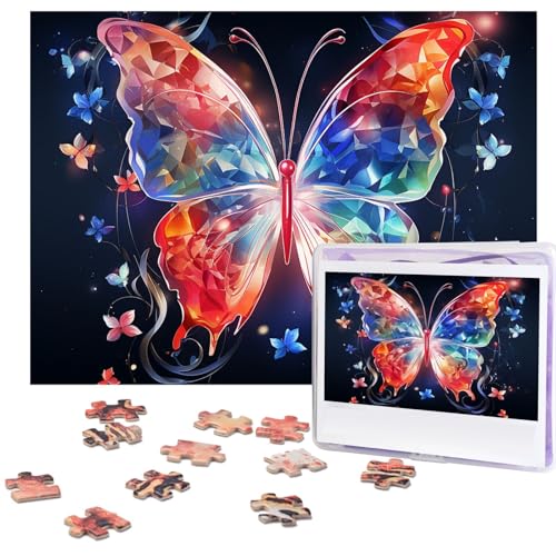 500-teiliges Puzzle für Erwachsene, herausforderndes Puzzle für Spielabende, Musik, Schmetterling, Holzpuzzle, personalisierbar, Holzpuzzle für Familie, Bilderpuzzle, fertige Größe 38,1 x 51,8 cm von NBCCDVSH
