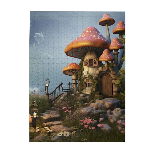 500-teiliges Puzzle für Erwachsene, herausforderndes Puzzle für Spielabende, Pilzgarten, Holzpuzzle, fertige Größe 38,1 x 51,8 cm 500-teiliges Puzzle für Erwachsene, herausforderndes Puzzle für Spielabende, Pilzgarten, Holzpuzzle, fertige Größe 38,1 x 51,8 cm von NBCCDVSH