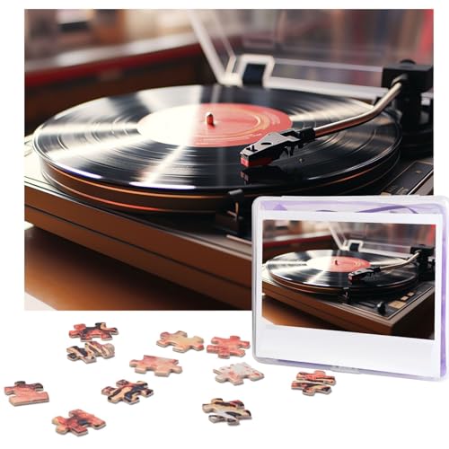 500-teiliges Puzzle für Erwachsene, herausforderndes Puzzle für Spielabende, Plattenspieler, Holzpuzzle, personalisierbar, benutzerdefiniertes Holzpuzzle für Familie, Bilderpuzzle, fertige Größe 38,1 von NBCCDVSH