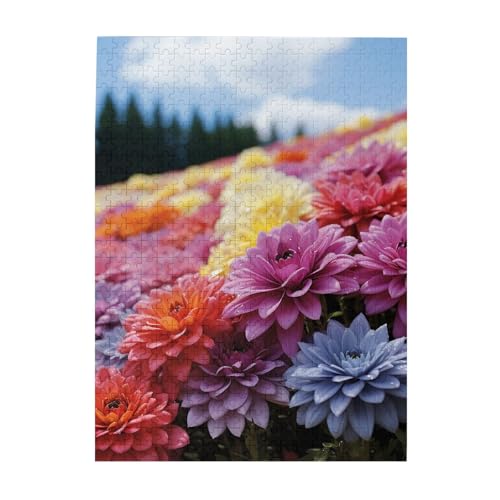 500-teiliges Puzzle für Erwachsene, herausforderndes Puzzle für Spielabende, Regenbogen-Blume, Meer, Holzpuzzle, fertige Größe 38,1 x 51,8 cm 500-teiliges Puzzle für Erwachsene, herausforderndes Puzzle für Spielabende, Regenbogen-Blume, Meer, Holzpuzzle, fertige Größe 38,1 x 51,8 cm von NBCCDVSH