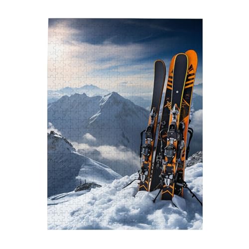 500-teiliges Puzzle für Erwachsene, herausforderndes Puzzle für Spielabende, Ski auf Berg, Holzpuzzle, fertige Größe 38,1 x 51,8 cm 500-teiliges Puzzle für Erwachsene, herausforderndes Puzzle für Spielabende, Ski auf Berg, Holzpuzzle, fertige Größe 38,1 x 51,8 cm von NBCCDVSH