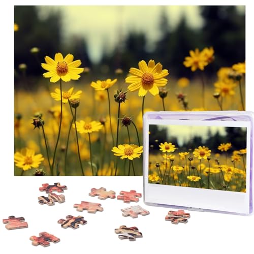500-teiliges Puzzle für Erwachsene, herausforderndes Puzzle für Spielabende, Sommer, gelbe Blumen, Holzpuzzle, personalisierbar, Holzpuzzle für Familie, Bilderpuzzle, fertige Größe 38,1 x 51,8 cm 500-teiliges Puzzle für Erwachsene, herausforderndes Puzzle für Spielabende, Sommer, gelbe Blumen, Holzpuzzle, personalisierbar, Holzpuzzle für Familie, Bilderpuzzle, fertige Größe 38,1 x 51,8 cm von NBCCDVSH