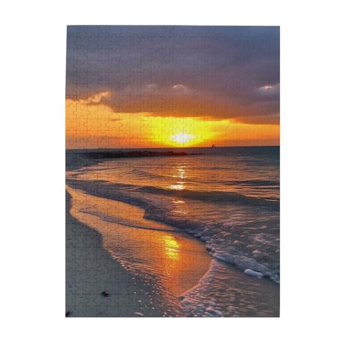 500-teiliges Puzzle für Erwachsene, herausforderndes Puzzle für Spielabende, Sonnenuntergang bei Flitterwochen, Insel, State Park, Holzpuzzle, fertige Größe 38,1 x 51,8 cm 500-teiliges Puzzle für Erwachsene, herausforderndes Puzzle für Spielabende, Sonnenuntergang bei Flitterwochen, Insel, State Park, Holzpuzzle, fertige Größe 38,1 x 51,8 cm von NBCCDVSH