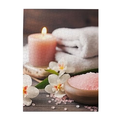 500-teiliges Puzzle für Erwachsene, herausforderndes Puzzle für Spielabende, Spa-Thema, Holzpuzzle, fertige Größe 38,1 x 51,8 cm 500-teiliges Puzzle für Erwachsene, herausforderndes Puzzle für Spielabende, Spa-Thema, Holzpuzzle, fertige Größe 38,1 x 51,8 cm von NBCCDVSH