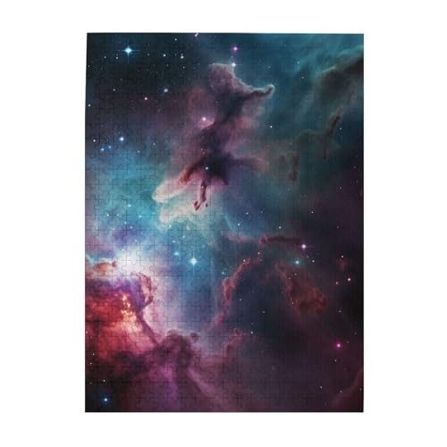 500-teiliges Puzzle für Erwachsene, herausforderndes Puzzle für Spielabende, Weltraumnebel mit Cluster, Holzpuzzle, fertige Größe 38,1 x 51,8 cm 500-teiliges Puzzle für Erwachsene, herausforderndes Puzzle für Spielabende, Weltraumnebel mit Cluster, Holzpuzzle, fertige Größe 38,1 x 51,8 cm von NBCCDVSH
