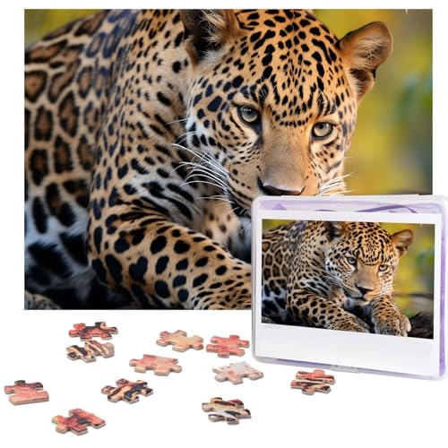 500-teiliges Puzzle für Erwachsene, herausforderndes Puzzle für Spielabende, afrikanischer Leopard, Holzpuzzle, personalisierbar, Holzpuzzle für Familie, Bilderpuzzle, fertige Größe 38,1 x 51,8 cm 500-teiliges Puzzle für Erwachsene, herausforderndes Puzzle für Spielabende, afrikanischer Leopard, Holzpuzzle, personalisierbar, Holzpuzzle für Familie, Bilderpuzzle, fertige Größe 38,1 x 51,8 cm von NBCCDVSH
