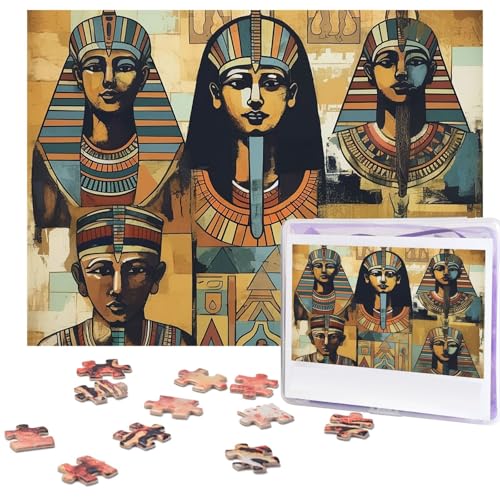 500-teiliges Puzzle für Erwachsene, herausforderndes Puzzle für Spielabende, altes Ägypten, Stamm-Serie, Holzpuzzle, personalisierbar, Holzpuzzle für Familie, Bilderpuzzle, fertige Größe 38,1 x 51,8 von NBCCDVSH