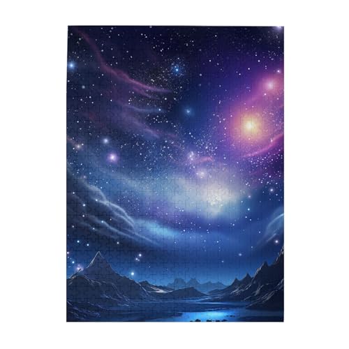 500-teiliges Puzzle für Erwachsene, herausforderndes Puzzle für Spielabende, geheimnisvolle Sterne, Holzpuzzle, fertige Größe 38,1 x 51,8 cm 500-teiliges Puzzle für Erwachsene, herausforderndes Puzzle für Spielabende, geheimnisvolle Sterne, Holzpuzzle, fertige Größe 38,1 x 51,8 cm von NBCCDVSH