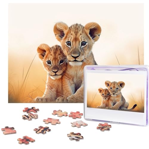 500-teiliges Puzzle für Erwachsene, herausforderndes Puzzle für Spielabende, kleiner Löwe, Holzpuzzle, personalisierbar, Holzpuzzle für Familie, Bilderpuzzle, fertige Größe 38,1 x 51,8 cm 500-teiliges Puzzle für Erwachsene, herausforderndes Puzzle für Spielabende, kleiner Löwe, Holzpuzzle, personalisierbar, Holzpuzzle für Familie, Bilderpuzzle, fertige Größe 38,1 x 51,8 cm von NBCCDVSH