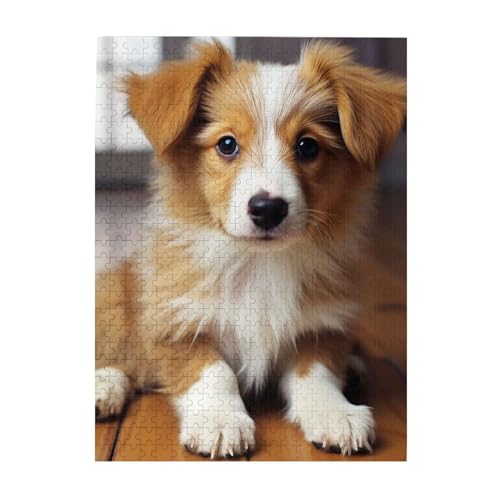 500-teiliges Puzzle für Erwachsene, herausforderndes Puzzle für Spielabende, niedlicher Welpenhund, Holzpuzzle, personalisierbar, individuelle Holzpuzzles für Familie, BildPuzzle, fertige Größe 38,1 x 500-teiliges Puzzle für Erwachsene, herausforderndes Puzzle für Spielabende, niedlicher Welpenhund, Holzpuzzle, personalisierbar, individuelle Holzpuzzles für Familie, BildPuzzle, fertige Größe 38,1 x von NBCCDVSH