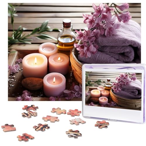 500-teiliges Puzzle für Erwachsene, herausforderndes Puzzle für Spieleabende, Aromatherapie, Spa, Holzpuzzle, personalisierbar, Holzpuzzle für Familie, Bilderpuzzle, fertige Größe 38,1 x 51,8 cm von NBCCDVSH