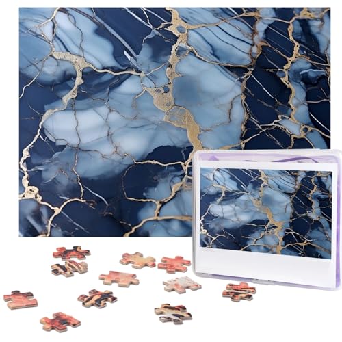 500-teiliges Puzzle für Erwachsene, herausforderndes Puzzle für Spieleabende, Marmor-Muster, Holzpuzzle, personalisierbar, individuelles Holzpuzzle für Familie, Bilderpuzzle, fertige Größe 38,1 x 51,8 von NBCCDVSH