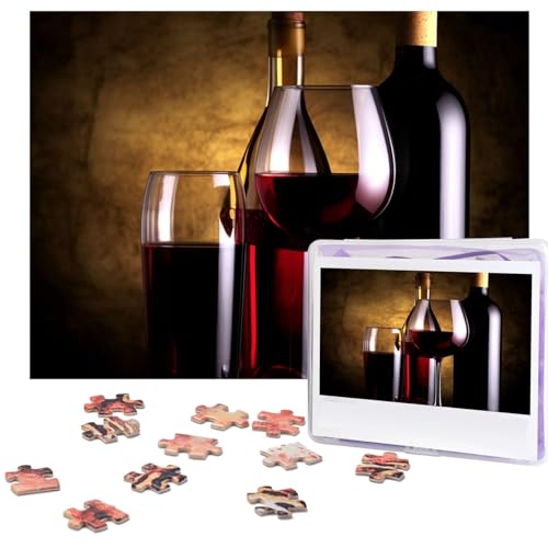 500-teiliges Puzzle für Erwachsene, herausforderndes Puzzle für Spieleabende, drei Weinflaschen und Glas über Holzpuzzle, personalisierbares Holzpuzzle für Familie, Bilderpuzzle, fertige Größe 38,1 x 500-teiliges Puzzle für Erwachsene, herausforderndes Puzzle für Spieleabende, drei Weinflaschen und Glas über Holzpuzzle, personalisierbares Holzpuzzle für Familie, Bilderpuzzle, fertige Größe 38,1 x von NBCCDVSH