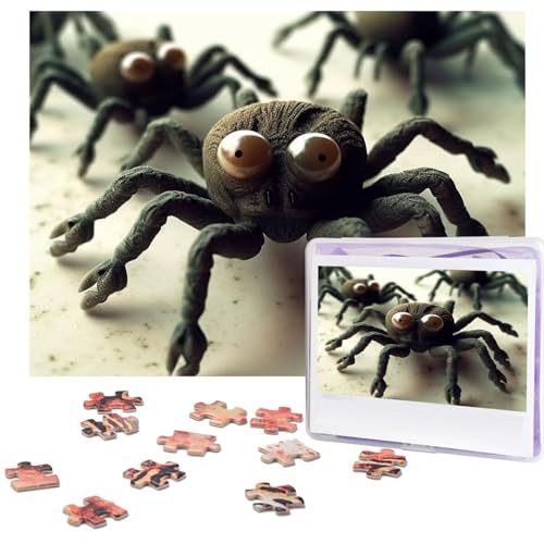 500-teiliges Puzzle für Erwachsene, herausforderndes Puzzle für Spieleabende, lustige Spinne, Holzpuzzle, personalisierbar, Holzpuzzle für Familie, Bilderpuzzle, fertige Größe 38,1 x 51,8 cm von NBCCDVSH