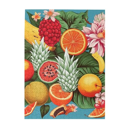 500-teiliges Puzzle für Erwachsene, herausforderndes Puzzle für Spieleabende, tropische Früchte und Blumen, Holzpuzzle, fertige Größe 38,1 x 51,8 cm 500-teiliges Puzzle für Erwachsene, herausforderndes Puzzle für Spieleabende, tropische Früchte und Blumen, Holzpuzzle, fertige Größe 38,1 x 51,8 cm von NBCCDVSH