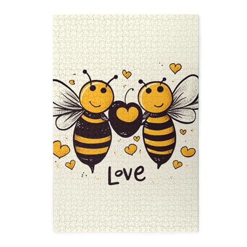 Puzzle, 1000 Teile für Erwachsene, herausforderndes Puzzlespiel für Spielabende, Biene, Liebe, Honig, personalisierbares Holzpuzzle für Familie, fertige Größe, 50,8 x 75,9 cm Puzzle, 1000 Teile für Erwachsene, herausforderndes Puzzlespiel für Spielabende, Biene, Liebe, Honig, personalisierbares Holzpuzzle für Familie, fertige Größe, 50,8 x 75,9 cm von NBCCDVSH