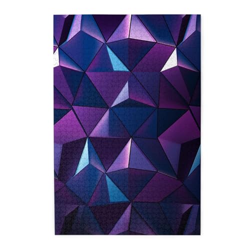 Puzzle 1000 Teile für Erwachsene, herausfordernde Puzzles für Spielabende, lila geometrische Holzpuzzle, personalisierte Holzpuzzle für Familie, Größe Puzzle 1000 Teile für Erwachsene, herausfordernde Puzzles für Spielabende, lila geometrische Holzpuzzle, personalisierte Holzpuzzle für Familie, Größe von NBCCDVSH