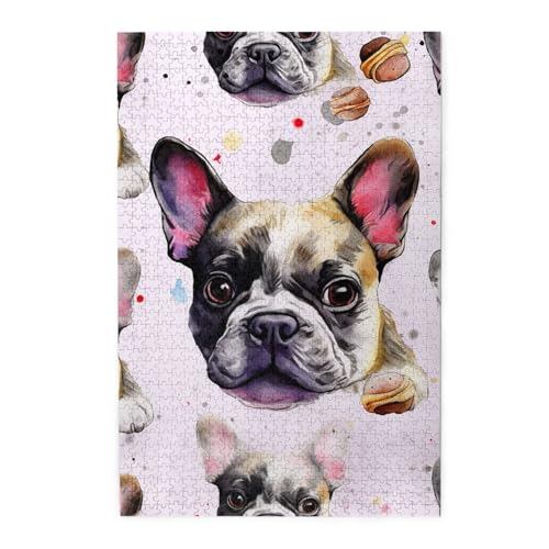 Puzzle 1000 Teile für Erwachsene, herausfordernde Puzzles für Spielabende, personalisierte Holzpuzzle Französische Bulldogge, personalisierte Holzpuzzle für Familie Puzzle 1000 Teile für Erwachsene, herausfordernde Puzzles für Spielabende, personalisierte Holzpuzzle Französische Bulldogge, personalisierte Holzpuzzle für Familie von NBCCDVSH