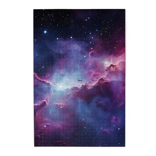 Puzzle 1000 Teile für Erwachsene, herausfordernde Puzzles für Spieleabende, Lila und Blau, Galaxie-Holzpuzzle, Personalisierte Familienpuzzle, Größe Puzzle 1000 Teile für Erwachsene, herausfordernde Puzzles für Spieleabende, Lila und Blau, Galaxie-Holzpuzzle, Personalisierte Familienpuzzle, Größe von NBCCDVSH