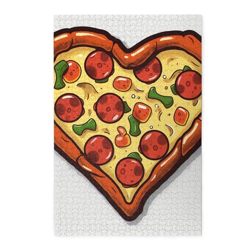 Puzzle 1000 Teile für Erwachsene, herausfordernde Puzzles für Spieleabende, personalisierte Holzpuzzle mit Pizza-Herz, personalisiertes Holzpuzzle für Familie Puzzle 1000 Teile für Erwachsene, herausfordernde Puzzles für Spieleabende, personalisierte Holzpuzzle mit Pizza-Herz, personalisiertes Holzpuzzle für Familie von NBCCDVSH