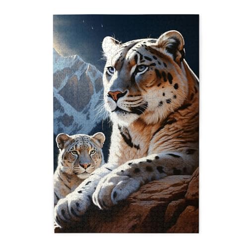 Puzzle für Erwachsene, 1000 Teile, herausforderndes Puzzle für Spieleabende, Berglöwen, personalisierte Holzpuzzle für Familie, fertige Größe, 50,8 x 75,9 cm Puzzle für Erwachsene, 1000 Teile, herausforderndes Puzzle für Spieleabende, Berglöwen, personalisierte Holzpuzzle für Familie, fertige Größe, 50,8 x 75,9 cm von NBCCDVSH