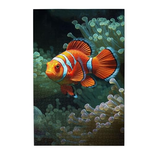 Puzzle für Erwachsene, 1000 Teile, herausforderndes Puzzle für Spieleabende, Fisch-Hintergrund, personalisierte Holzpuzzle für Familie, fertige Größe, 50,8 x 75 cm Puzzle für Erwachsene, 1000 Teile, herausforderndes Puzzle für Spieleabende, Fisch-Hintergrund, personalisierte Holzpuzzle für Familie, fertige Größe, 50,8 x 75 cm von NBCCDVSH