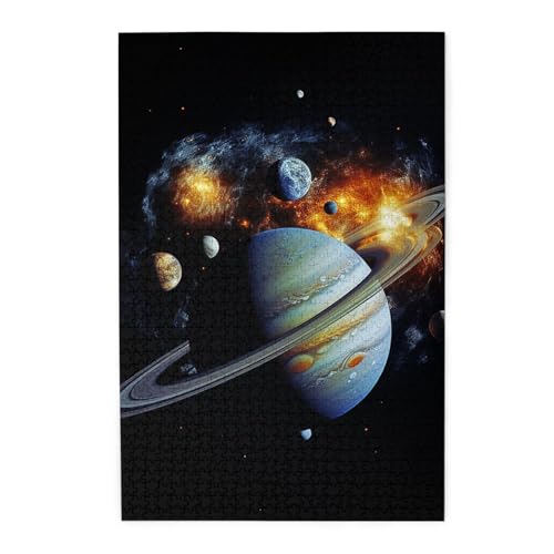 Puzzle für Erwachsene, 1000 Teile, herausforderndes Puzzle für Spieleabende, Jupiter-Planet, personalisiertes Holzpuzzle für Familie, fertige Größe, 49,8 x 75,9 cm Puzzle für Erwachsene, 1000 Teile, herausforderndes Puzzle für Spieleabende, Jupiter-Planet, personalisiertes Holzpuzzle für Familie, fertige Größe, 49,8 x 75,9 cm von NBCCDVSH