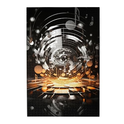 Puzzle für Erwachsene, 1000 Teile, herausforderndes Puzzle für Spieleabende, Musikthema, personalisiertes Holzpuzzle für Familie, fertige Größe, 50,8 x 75,9 cm Puzzle für Erwachsene, 1000 Teile, herausforderndes Puzzle für Spieleabende, Musikthema, personalisiertes Holzpuzzle für Familie, fertige Größe, 50,8 x 75,9 cm von NBCCDVSH