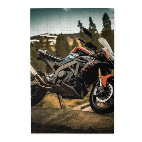 Puzzle für Erwachsene, 1000 Teile, herausforderndes Puzzle für Spieleabende, Sport, Motorrad, personalisierte Holzpuzzle für Familie, fertige Größe, 19,7 x 29,5 cm Puzzle für Erwachsene, 1000 Teile, herausforderndes Puzzle für Spieleabende, Sport, Motorrad, personalisierte Holzpuzzle für Familie, fertige Größe, 19,7 x 29,5 cm von NBCCDVSH