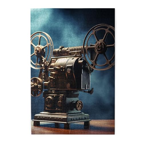 Puzzle für Erwachsene, 1000 Teile, herausforderndes Puzzle für Spieleabende, alte Filmprojektoren, personalisierte Holzpuzzle für Familie, fertige Größe, 19,7 x Puzzle für Erwachsene, 1000 Teile, herausforderndes Puzzle für Spieleabende, alte Filmprojektoren, personalisierte Holzpuzzle für Familie, fertige Größe, 19,7 x von NBCCDVSH