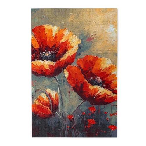 Puzzle für Erwachsene, 1000 Teile, herausforderndes Puzzle für Spieleabende, einfache Blumen-Ölgemälde, personalisiertes Holzpuzzle für Familie, fertige Größe, 19,7 x Puzzle für Erwachsene, 1000 Teile, herausforderndes Puzzle für Spieleabende, einfache Blumen-Ölgemälde, personalisiertes Holzpuzzle für Familie, fertige Größe, 19,7 x von NBCCDVSH