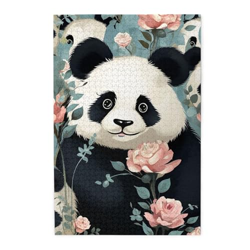 Puzzle für Erwachsene, 1000 Teile, herausforderndes Puzzlespiel für Spielabende, Holzpuzzle mit bezauberndem Panda-Druck, personalisiertes Holzpuzzle für Familie Puzzle für Erwachsene, 1000 Teile, herausforderndes Puzzlespiel für Spielabende, Holzpuzzle mit bezauberndem Panda-Druck, personalisiertes Holzpuzzle für Familie von NBCCDVSH