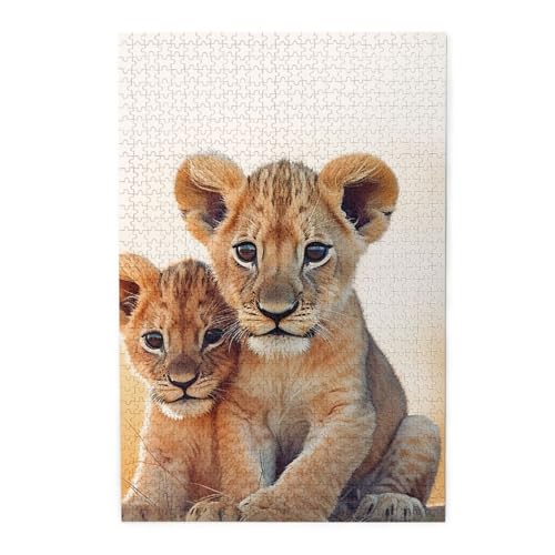 Puzzle für Erwachsene, 1000 Teile, herausforderndes Puzzlespiel für Spieleabende, kleine Löwenholzpuzzle, personalisiertes Holzpuzzle für Familie, fertige Größe Puzzle für Erwachsene, 1000 Teile, herausforderndes Puzzlespiel für Spieleabende, kleine Löwenholzpuzzle, personalisiertes Holzpuzzle für Familie, fertige Größe von NBCCDVSH